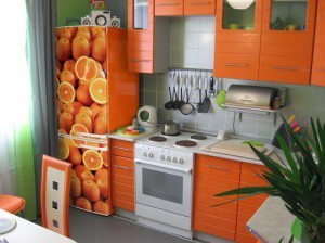 Оранжевая кухня 3