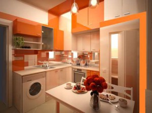 Оранжевая кухня 5